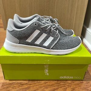 Adidas Cloudfoam Charcoal and White Sneakers